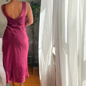 women's vintage burgundy private luxuries dress